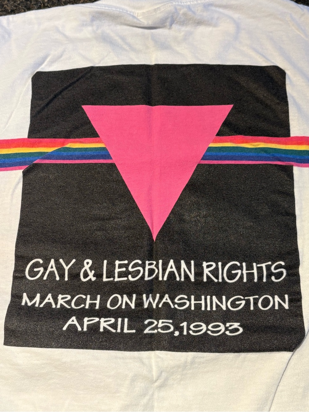 Rare Vintage Men’s XL Tahirt - Gay & Lesbian Rights March on Washington 1993.